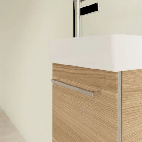 Villeroy and Boch Avento Nordic Oak 360mm Wall Hung Vanity Unit with Right Bowl Basin 5 Villeroy and Boch Avento Nordic Oak 360mm Wall Hung Vanity Unit with Right Bowl Basin - Image 5