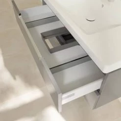 Villeroy and Boch Subway 2.0 Glossy Grey 1000mm Wall Hung 2-Drawer Vanity Unit -Vanity Units Sales Store SB2GG1000 D3 460