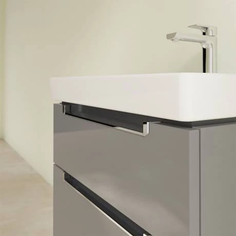 Villeroy and Boch Subway 2.0 Glossy Grey 600mm Wall Hung 2-Drawer Vanity Unit 3 Villeroy and Boch Subway 2.0 Glossy Grey 600mm Wall Hung 2-Drawer Vanity Unit - Image 3