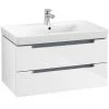 Villeroy and Boch Subway 2.0 Glossy White 800mm Wall Hung 2-Drawer Vanity Unit