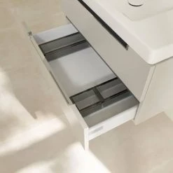 Villeroy and Boch Subway 2.0 Soft Grey 800mm Wall Hung 2-Drawer Vanity Unit -Vanity Units Sales Store SB2SG800 D4 460