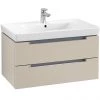 Villeroy and Boch Subway 2.0 Soft Grey 800mm Wall Hung 2-Drawer Vanity Unit