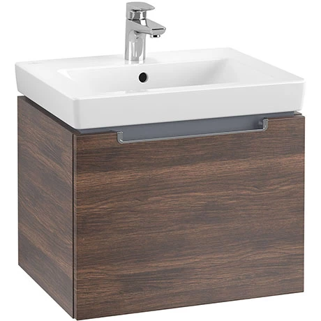 Villeroy and Boch Subway 2.0 Arizona Oak 550mm Wall Hung 1-Drawer Vanity Unit 1 Villeroy and Boch Subway 2.0 Arizona Oak 550mm Wall Hung 1-Drawer Vanity Unit