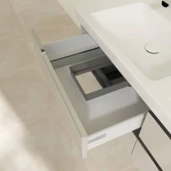 Villeroy and Boch Subway 2.0 Soft Grey 1300mm Wall Hung Double Basin Vanity Unit -Vanity Units Sales Store SBDB13SG D4 460