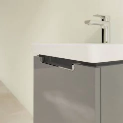 Villeroy and Boch Subway 2.0 Glossy Grey 450mm Wall Hung 1-Drawer Vanity Unit 6 Villeroy and Boch Subway 2.0 Glossy Grey 450mm Wall Hung 1-Drawer Vanity Unit -Vanity Units Sales Store SBGG440 D2 460