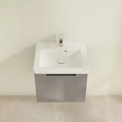 Villeroy and Boch Subway 2.0 Glossy Grey 500mm Wall Hung 1-Drawer Vanity Unit -Vanity Units Sales Store SBGG500 D3 460
