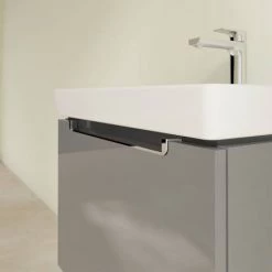 Villeroy and Boch Subway 2.0 Glossy Grey 600mm Wall Hung 1-Drawer Vanity Unit -Vanity Units Sales Store SBGG600 D2 460
