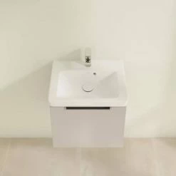 Villeroy and Boch Subway 2.0 Soft Grey 500mm Wall Hung 1-Drawer Vanity Unit -Vanity Units Sales Store SBSG500 D3 460