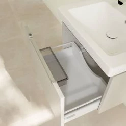 Villeroy and Boch Subway 2.0 Soft Grey 600mm Wall Hung 1-Drawer Vanity Unit -Vanity Units Sales Store SBSG600 D3 460