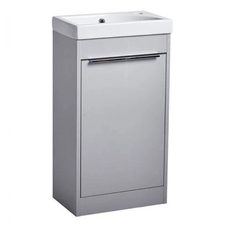 Tavistock Sequence 450mm Freestanding Unit with Basin - Gloss Light Grey 1 Tavistock Sequence 450mm Freestanding Unit with Basin - Gloss Light Grey