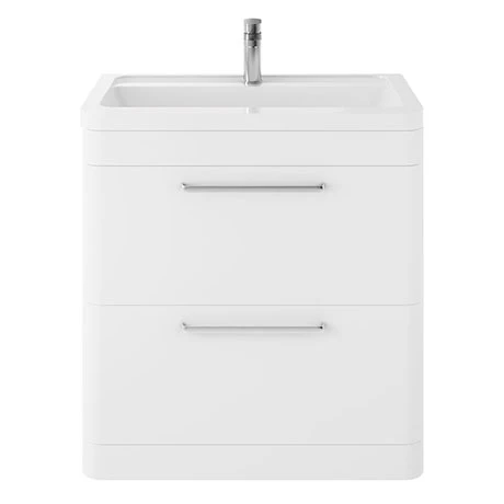 Hudson Reed Solar 800mm Floor Standing Cabinet & Basin - Pure White - SOL103 1 Hudson Reed Solar 800mm Floor Standing Cabinet & Basin - Pure White - SOL103