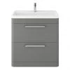 Hudson Reed Solar 800mm Floor Standing Cabinet & Basin - Cool Grey - SOL203