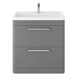 Hudson Reed Solar 800mm Floor Standing Cabinet & Basin - Cool Grey - SOL203