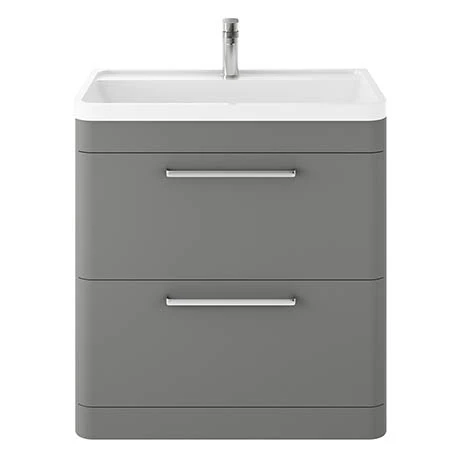 Hudson Reed Solar 800mm Floor Standing Cabinet & Basin - Cool Grey - SOL203 1 Hudson Reed Solar 800mm Floor Standing Cabinet & Basin - Cool Grey - SOL203