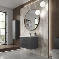 Hudson Reed Solar 800mm Wall Hung Cabinet & Basin - Cool Grey - SOL204 6 Hudson Reed Solar 800mm Wall Hung Cabinet & Basin - Cool Grey - SOL204 -Vanity Units Sales Store SOL204 d2 460