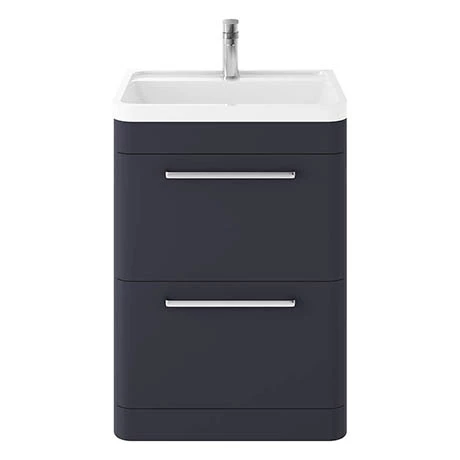 Hudson Reed Solar 600mm Floor Standing Cabinet & Basin - Indigo Blue - SOL301 1 Hudson Reed Solar 600mm Floor Standing Cabinet & Basin - Indigo Blue - SOL301