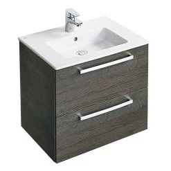 Ideal Standard Tempo 500mm Sandy Grey 2 Drawer Wall Hung Vanity Unit