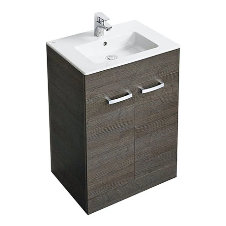 Ideal Standard Tempo 600mm Sandy Grey Vanity Unit - Floor Standing 2 Door Unit 1 Ideal Standard Tempo 600mm Sandy Grey Vanity Unit - Floor Standing 2 Door Unit