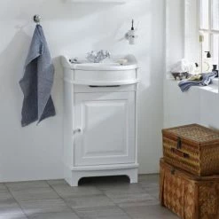 Miller - Traditional 1903 50 Single Door Vanity Unit with Ceramic Basin -Vanity Units Sales Store TRAD50RHFS D3 460