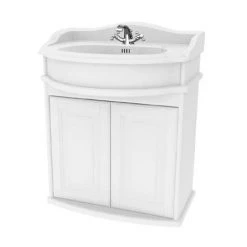 Miller - Traditional 1903 65 Wall Hung Two Door Vanity Unit with Ceramic Basin