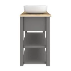 Trafalgar Countertop Basin Unit - Grey - 1240mm inc. 2 Round Basins 11 Trafalgar Countertop Basin Unit - Grey - 1240mm inc. 2 Round Basins -Vanity Units Sales Store TRF12WTGRY BAS D5 460