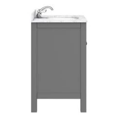 Trafalgar 610mm Grey Vanity Unit with White Marble Basin Top -Vanity Units Sales Store TRF6GRY MB n d2 460