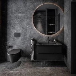 Ideal Standard Tesi Silk Black 800mm 2-Drawer Wall Hung Vanity Unit 9 Ideal Standard Tesi Silk Black 800mm 2-Drawer Wall Hung Vanity Unit -Vanity Units Sales Store TSSB80VAN D3 460