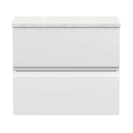 Hudson Reed Urban 600mm Satin White Vanity Unit - Wall Hung 2 Drawer Unit with White Worktop 1 Hudson Reed Urban 600mm Satin White Vanity Unit - Wall Hung 2 Drawer Unit with White Worktop