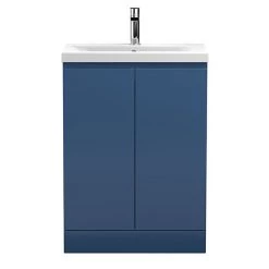 Hudson Reed Urban Satin Blue 600mm Floor Standing 2-Door Vanity Unit - URB308A
