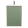 Hudson Reed Urban Satin Green 600mm Floor Standing 2-Door Vanity Unit - URB808A