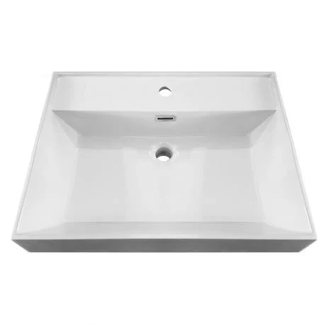 Valencia 600 Gloss Grey Minimalist Wall Hung Vanity Unit with Chrome Handle 2 Valencia 600 Gloss Grey Minimalist Wall Hung Vanity Unit with Chrome Handle - Image 2