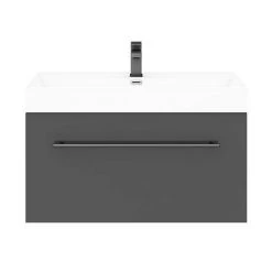 Valencia 800 Gloss Grey Minimalist Wall Hung Vanity Unit with Matt Black Handle 7 Valencia 800 Gloss Grey Minimalist Wall Hung Vanity Unit with Matt Black Handle -Vanity Units Sales Store V8GWHMB n d4 460