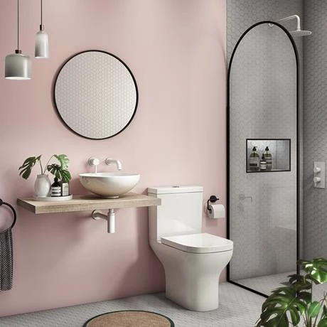 Venice Floating Basin Shelf (Light Oak - 800mm Wide) 2 Venice Floating Basin Shelf (Light Oak - 800mm Wide) - Image 2