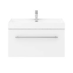 Valencia 800 Gloss White Minimalist Wall Hung Vanity Unit with Chrome Handle 10 Valencia 800 Gloss White Minimalist Wall Hung Vanity Unit with Chrome Handle -Vanity Units Sales Store V8WWHCH D4 460