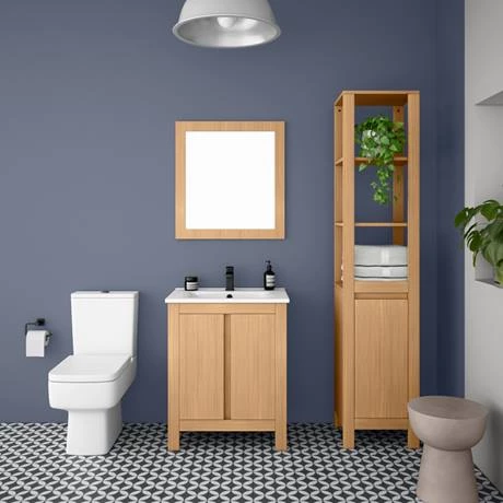 Valencia Naturale Oak Effect Vanity Unit - 650mm Wide 4 Valencia Naturale Oak Effect Vanity Unit - 650mm Wide - Image 4
