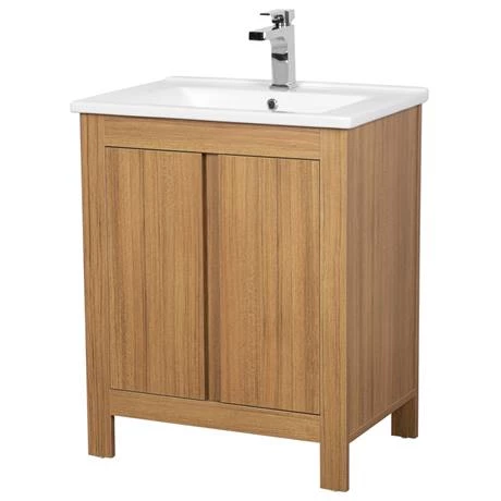 Valencia Naturale Oak Effect Vanity Unit - 650mm Wide 5 Valencia Naturale Oak Effect Vanity Unit - 650mm Wide - Image 5