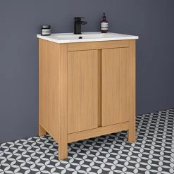 Valencia Naturale Oak Effect Vanity Unit - 650mm Wide