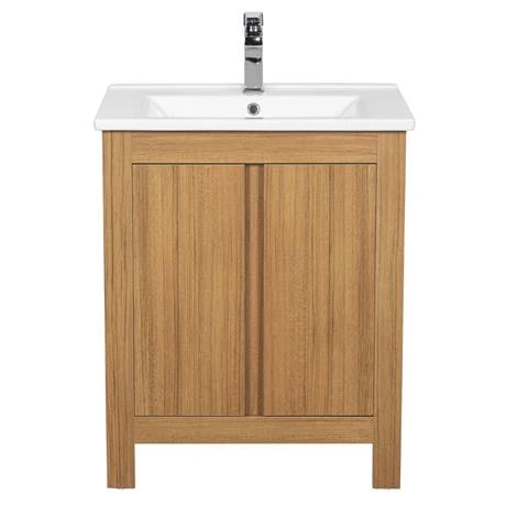 Valencia Naturale Oak Effect Vanity Unit - 650mm Wide 2 Valencia Naturale Oak Effect Vanity Unit - 650mm Wide - Image 2