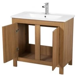 Valencia Naturale Oak Effect Vanity Unit - 850mm Wide 7 Valencia Naturale Oak Effect Vanity Unit - 850mm Wide -Vanity Units Sales Store VNAT85OAK d2 460