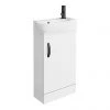 Valencia Perla Floor Standing Vanity incl. Matt Black Handle (Gloss White - 450mm Wide)