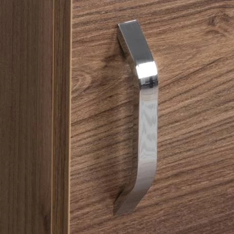 Valencia Perla Wall Hung Cloakroom Vanity (Dark Oak Effect - 450mm Wide) 3 Valencia Perla Wall Hung Cloakroom Vanity (Dark Oak Effect - 450mm Wide) - Image 3