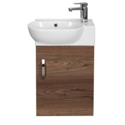 Valencia Perla Wall Hung Cloakroom Vanity (Dark Oak Effect - 450mm Wide) 9 Valencia Perla Wall Hung Cloakroom Vanity (Dark Oak Effect - 450mm Wide) -Vanity Units Sales Store VPWHDO45 d5 460