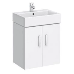 Nova Wall Mounted Vanity - 450mm Gloss White (Flat Packed)