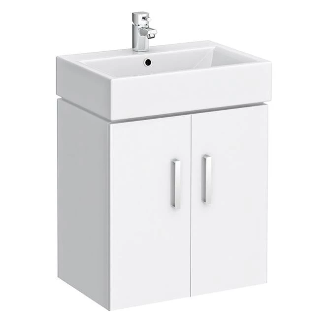 Nova Wall Mounted Vanity - 450mm Gloss White (Flat Packed) 1 Nova Wall Mounted Vanity - 450mm Gloss White (Flat Packed)