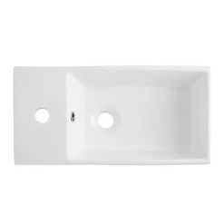 Cubix High Gloss White Vanity Unit inc Ceramic Basin W480 x D230mm - VTY058 -Vanity Units Sales Store VTY058 d5 460