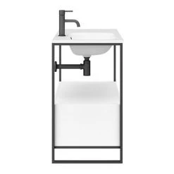 Venice 900 Black Frame Basin Washstand incl. Solid Stone Basin 11 Venice 900 Black Frame Basin Washstand incl. Solid Stone Basin -Vanity Units Sales Store VWS9 d6 460